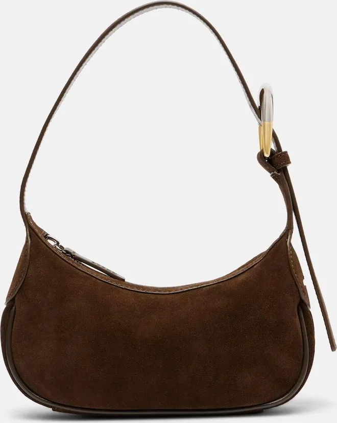 Owen suede shoulder bag
