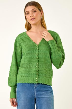 Roman Ribbed Button Up Knit Cardigan