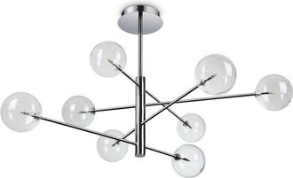 Ideal Lux Ideal Lux - equinoxe 8 Light Multi Arm Semi Flush Ceiling Lamp Chrome