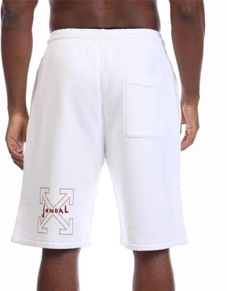 Off-white Mens Skate Sweat Shorts - Cream - Size: 35/34/32