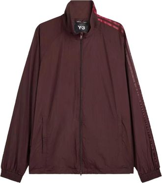 Yohji Yamamoto Gradient 3 Strepen Nylon Track Top - Heren - Trainingsjackets - Rood - XS - Nylon - Fitness