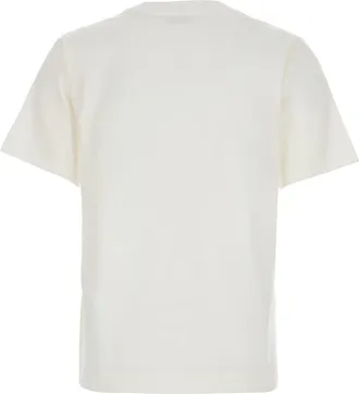Burberry Womens T-Shirt With Embroidered Ekd Logo White Cotton T-Shirts & Jerseys
