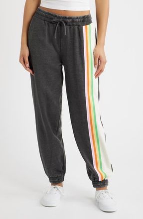 Rip Curl Surf Revival Fleece Track Pants in Washed Black at Nordstrom, Size X-Small