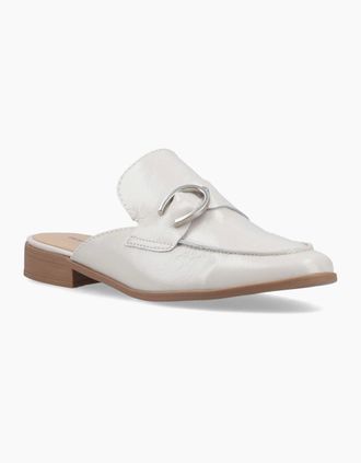 Hush Puppies Womens Hush Puppies Calla Leather Womens Ivory Mules - White - Size: 5