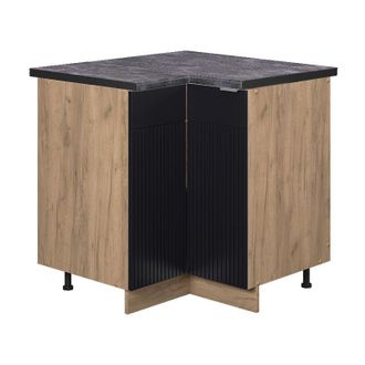 Vicco Mobile ad angolo cucina Fame-Line, Nero a righe, 80.5 cm, pl Antracite