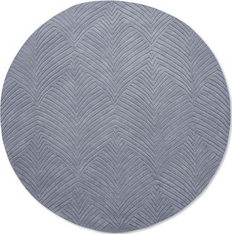 Wedgwood Runder Designer Teppich Folia Cool Grey - handgetuftet, aus 100% reiner Schurwolle