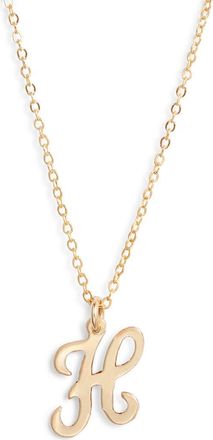 Set & Stones Gianna Initial Pendant Necklace in Gold /H at Nordstrom
