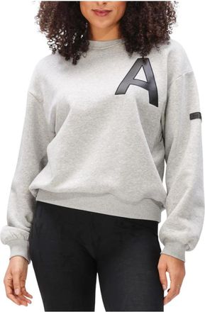 ALIX The Label Alix The Label, Hoodies & sweatvesten, Dames, Grijs, XL, Katoen, Gebreide leren A-trui