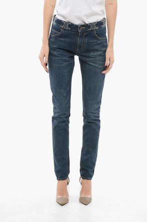 Celine Jeans Skinny Fit con Dettaglio Borchiato 13cm Celine