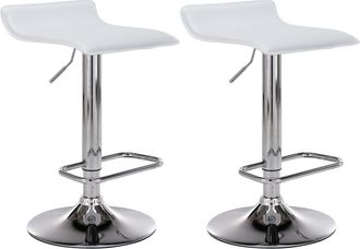 Clp Clp - Set De 2 Taburetes Dyn En Cuero Pu Blanco