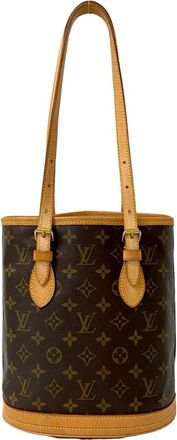 Louis Vuitton Brown Leather Pvc Handbag Tote Bag (Pre-Owned)