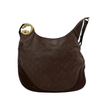 Gucci Pre-owned Shoulder Bags, female, Brown, Size: ONE SIZE Pre-owned Guccissima Leather Shoulder Bag