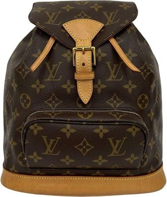 Louis Vuitton Brown Leather Pvc Backpack (Pre-Owned)