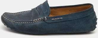 Tod's Tods Blue Suede Gommino Driving Loafers