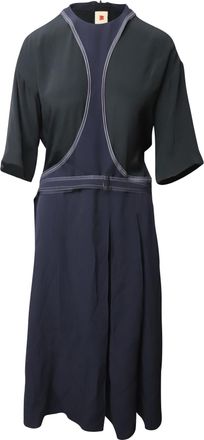 Marni Marni jurk met contrasterende stiksels en panelen in veelkleurige viscose