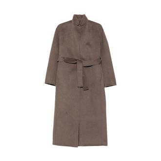 Filippa K Alexa Mantel - Dames - Mantels - Bruin - Maat: XS Zijde
