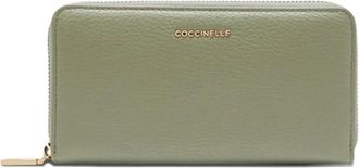 Coccinelle Portafoglio in pelle con zip - Verde