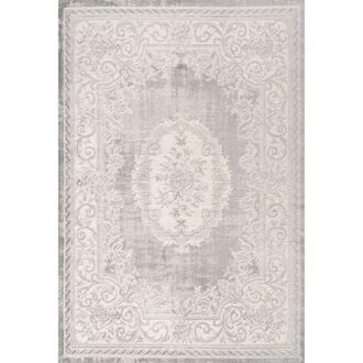 Jonathan Y Designs Rosalia Cottage Medallion Area Rug in Ivory/gray at Nordstrom, Size 4Ft 0In X 6Ft 0In