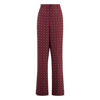 Moschino Pantaloni con stampa geometrica - - Trousers - Donna - Rosso - M