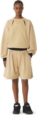 Lanvin White Cotton Bermuda Shorts in Sand at Nordstrom, Size X-Large