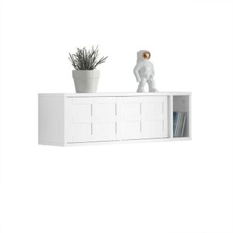 SoBuy Perchero De Pared Con 2 Puertas Correderas Y 1 Compartimento Estante De Pared Para Pasillo Entrada 75 X 20 X 23 Cm Fhk18-w Sobuy Es