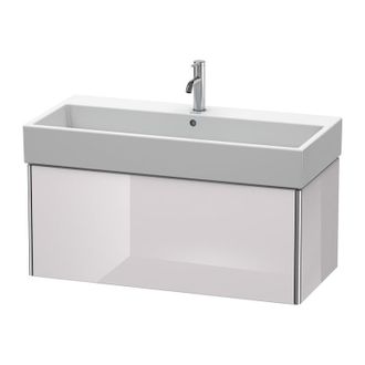 Duravit Duravit Xsquare Vanity Unidad De Pared 98.4x 46.0 Cm, 1 Extra&iacute;ble, Para Lavabo Vero Air 235010, Color (frente/cuerpo): Laca Blanca Lila Alto Brillo - 