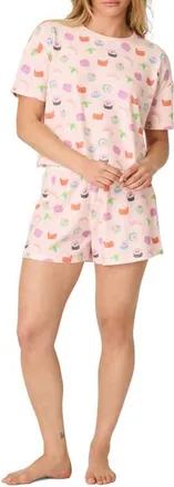 PJ Salvage Breakfast Print Pajama Set in Rosewater at Nordstrom, Size X-Large