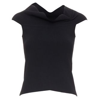Oscar De La Renta Oscar De La Renta Cowl Neck Short Top