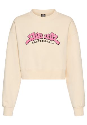 Santa Cruz Sweatshirt SANTA CRUZ WINKOWSKI 8BALLER STRIP CREW, Damen, Gr. XL (14), grau (chalk), Obermaterial: 80% Baumwolle, 20% Polyester, Sweatshirts Sweatshi