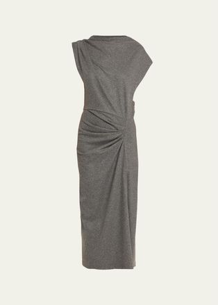 Isabel Marant Naerys Asymmetric Knit Midi Dress