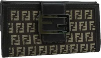 Fendi Pre-owned Wallets, female, Brown, Size: ONE SIZE Pre-owned Canvas Wallet