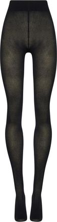 Wolford Mary Cotton Rib Tights - Dames - Pantys - Zwart - XS - Katoen - Ondergoed