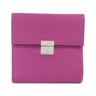 Herm&egrave;s Rose Purple Chevre Leather Wallet (Bi-Fold) (Pre-Owned)