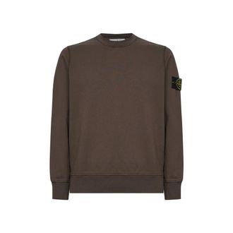 Stone Island Sweatshirts, male, Brown, Size: S Crewneck Sweatshirt