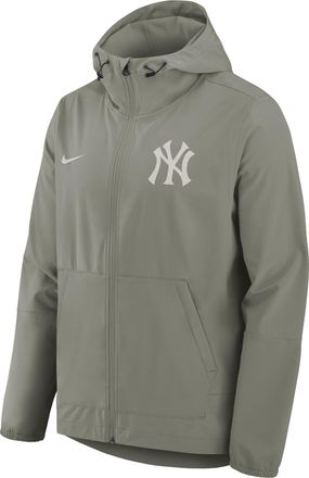Nike New York Yankees Unlimited Packable Nike Mens MLB Full-Zip Hooded Jacket in Grey | 02P1N05KNK-VCZ