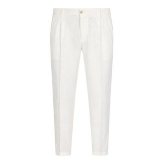 BRIGLIA 1949 Manhattans Trousers - male - Briglia - Cropped Trousers - White - 2XL - Trousers