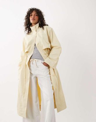 Nobody's Child Parka taglio lungo giallo con coulisse e collo a imbuto