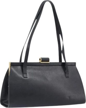 Ferragamo Pre-owned Hand Bag - Dames - Vintage Schoudertas - Zwart - ONE Size - Leer - Vintage