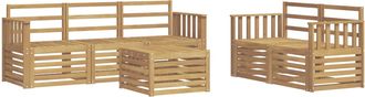 vidaXL Conjunto De Sof&aacute;s De Exterior 6 Uds. Blanco Vidaxl
