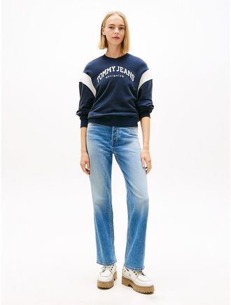 Tommy Hilfiger Womens Tommy Jeans Button-Fly Straight Jean - Blue - 25