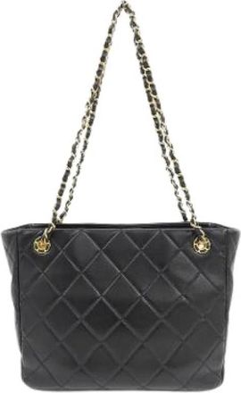 Chanel Pre-owned Vintage Tote Bag - Dames - Vintage Shopper - Zwart - ONE Size - Leer - Vintage