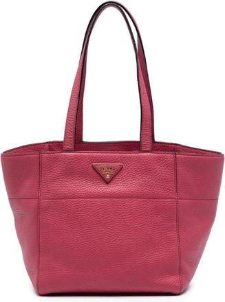 Prada Pre-owned Tote Bags, female, Pink, Size: ONE SIZE Pre-owned Leather Tote Bag