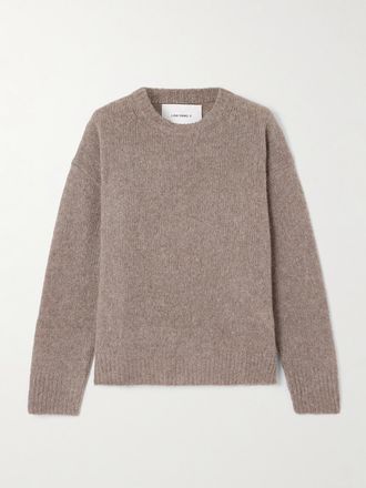 Lisa Yang Pullover In Misto Cashmere E Seta Lova - Marrone