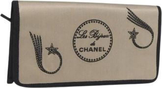 Chanel Pre-owned Accessories, female, Beige, Size: ONE SIZE Pre-owned Satin Bag