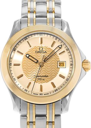 Omega Pre-owned Omega Seamaster Aqua Terra Quartz Champagne Dial Mens Watch 2311.11.00