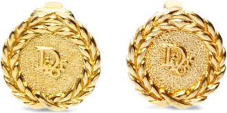 Dior 1980-1990 logo clip-on earrings - Goud