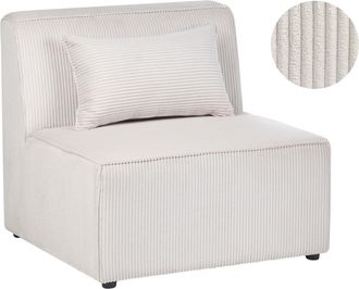 Beliani Sill&oacute;n Modular De Pana Asiento 1 Plaza Moderno Sala De Estar Beige Lemvig