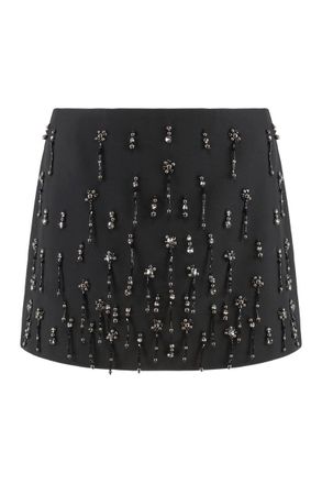 Pinko Miniskirt Memory With Crystals And Pearls