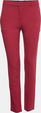 Theory Red Crepe Trousers