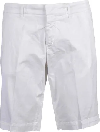 Fay White Cotton Elastane Bermuda Shorts